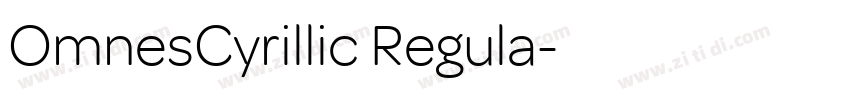 OmnesCyrillic Regula字体转换